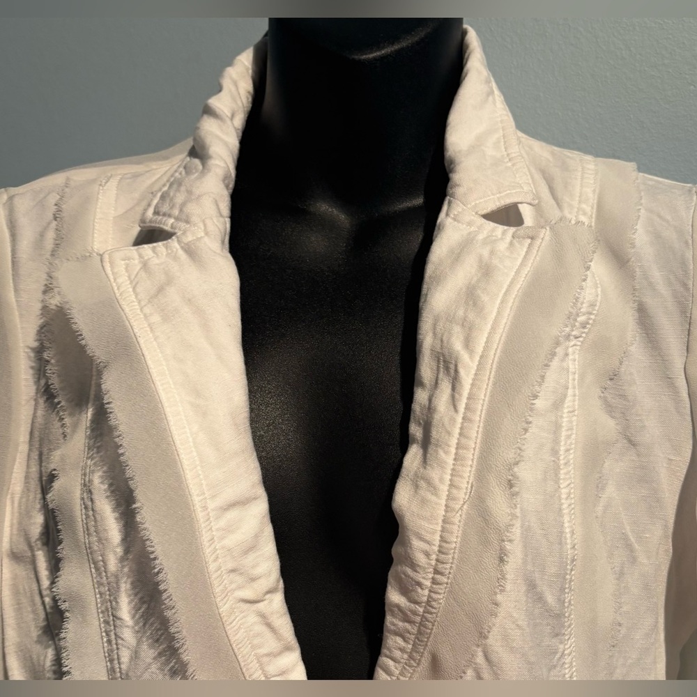 Miilla Linen Blazer with sheer black and sleeves size small - Picture 12 of 16